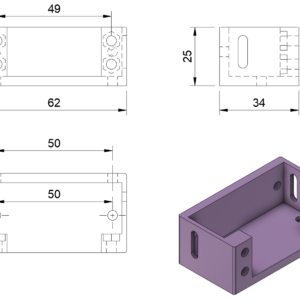 Hållare för MG995/MG996 servo - universell