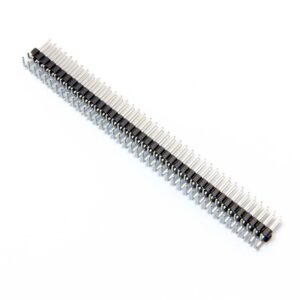 Stiftlist 2,54mm, 2x40p, vinklad - svart